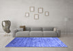 Machine Washable Abstract Blue Contemporary Rug in a Living Room, wshcon832blu