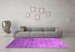 Machine Washable Abstract Pink Contemporary Rug in a Living Room, wshcon832pnk