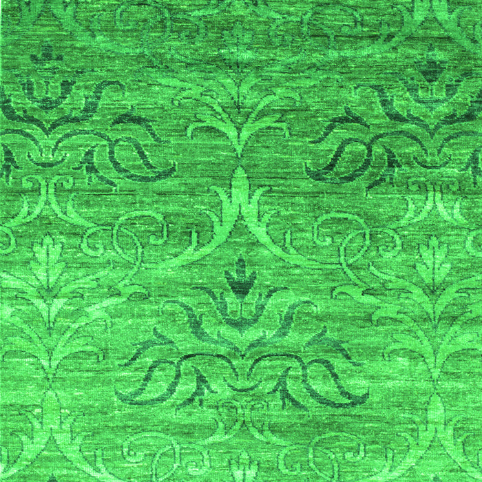Abstract Green Contemporary Rug, con832grn