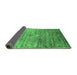 Sideview of Abstract Emerald Green Contemporary Rug, con832emgrn