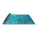 Sideview of Abstract Light Blue Contemporary Rug, con832lblu