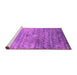 Sideview of Machine Washable Abstract Pink Contemporary Rug, wshcon832pnk