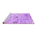 Sideview of Machine Washable Abstract Purple Contemporary Area Rugs, wshcon833pur