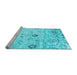 Sideview of Machine Washable Abstract Light Blue Contemporary Rug, wshcon833lblu