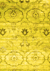 Abstract Yellow Contemporary Rug, con833yw