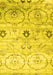 Abstract Yellow Contemporary Rug, con833yw