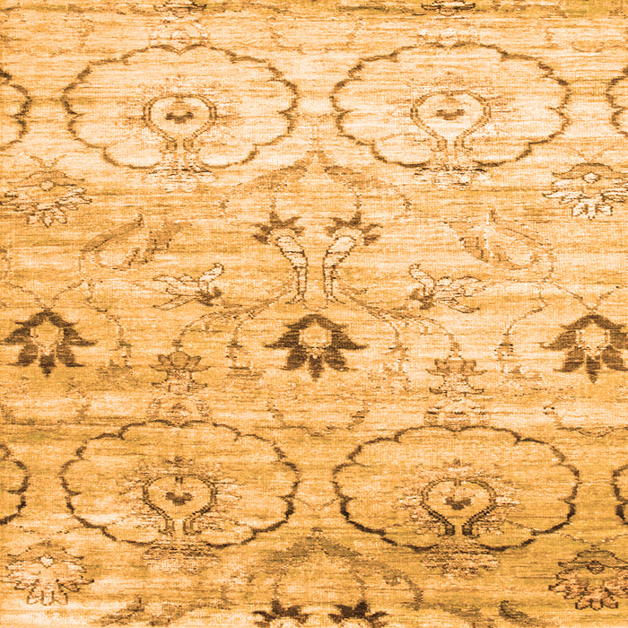 Serging Thickness of Abstract Orange Contemporary Rug, con833org