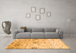 Machine Washable Abstract Orange Contemporary Area Rugs in a Living Room, wshcon833org