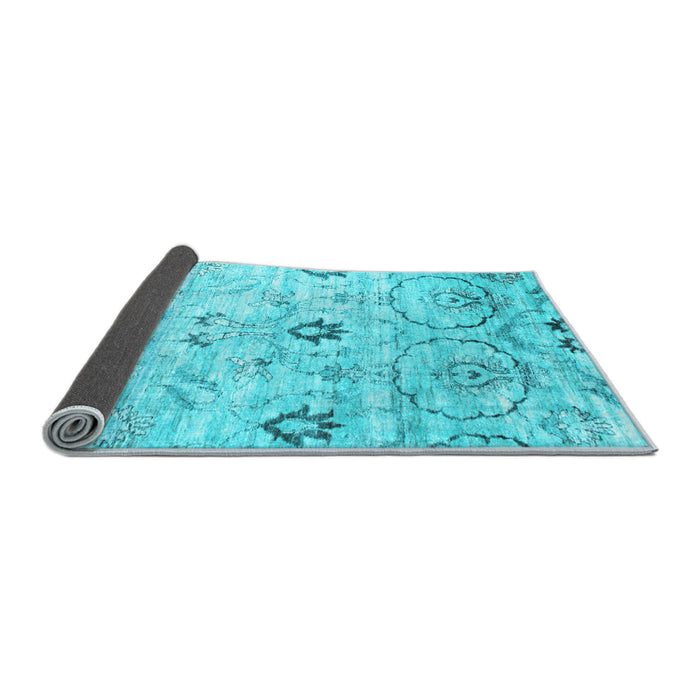 Sideview of Abstract Light Blue Contemporary Rug, con833lblu