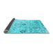 Sideview of Abstract Light Blue Contemporary Rug, con833lblu