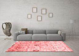 Contemporary Red Washable Rugs