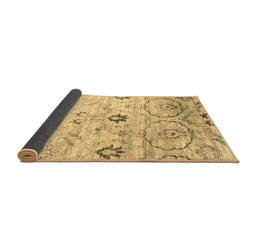 Sideview of Abstract Brown Contemporary Rug, con833brn