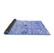 Sideview of Abstract Blue Contemporary Rug, con833blu