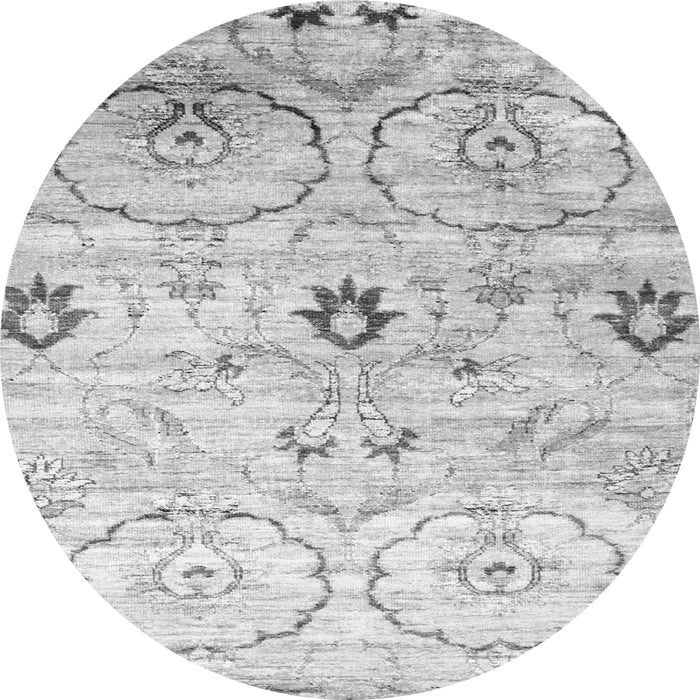 Square Abstract Gray Contemporary Rug, con833gry