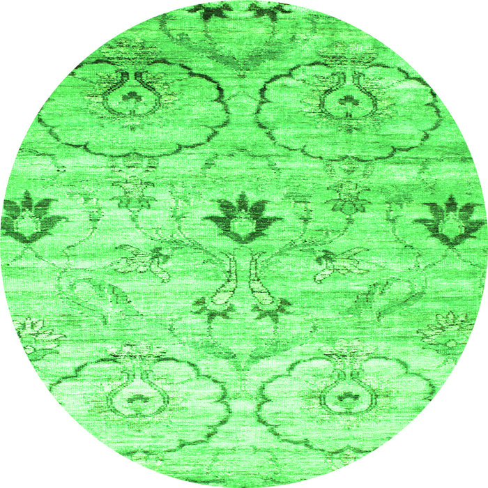 Machine Washable Abstract Green Contemporary Area Rugs, wshcon833grn