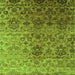 Serging Thickness of Abstract Green Contemporary Rug, con834grn