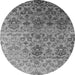 Machine Washable Abstract Gray Contemporary Rug, wshcon834gry