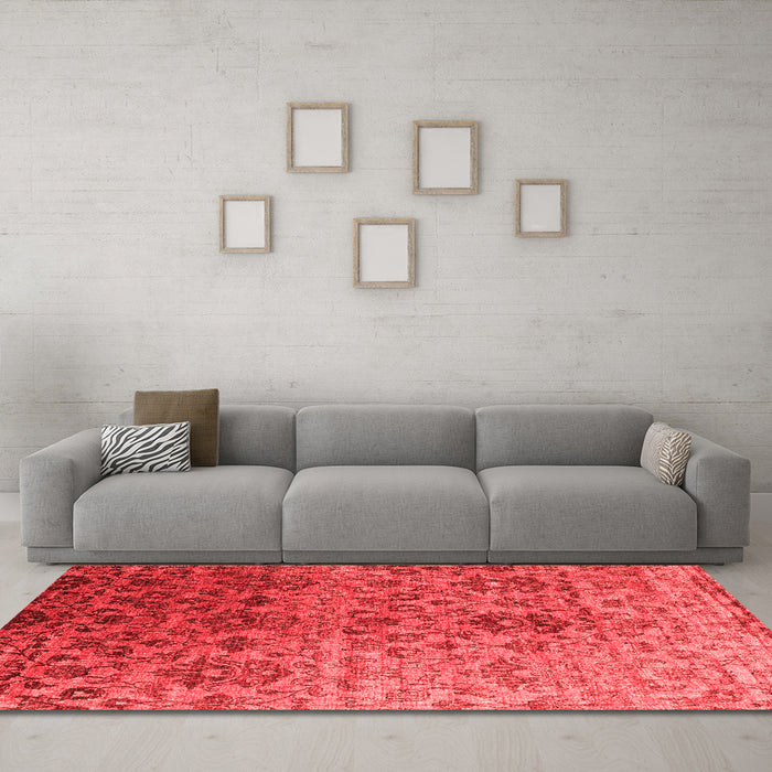 Contemporary Red Washable Rugs