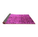 Sideview of Abstract Purple Contemporary Rug, con834pur