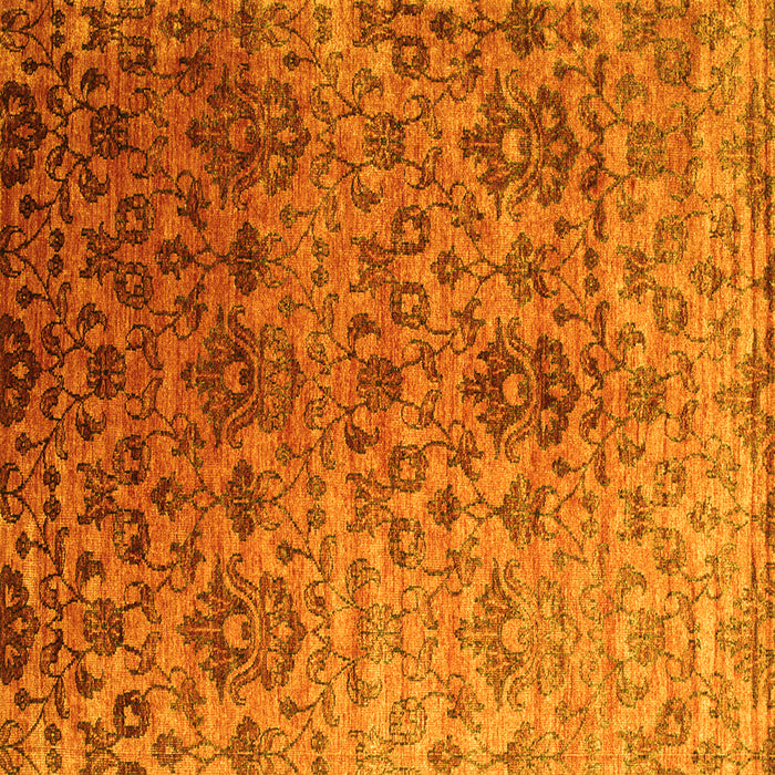 Square Abstract Yellow Contemporary Rug, con834yw