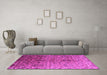 Machine Washable Abstract Purple Contemporary Area Rugs in a Living Room, wshcon834pur