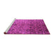 Sideview of Machine Washable Abstract Purple Contemporary Area Rugs, wshcon834pur