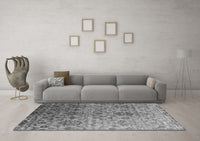 Machine Washable Abstract Gray Contemporary Rug, wshcon834gry