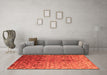 Machine Washable Abstract Orange Contemporary Area Rugs in a Living Room, wshcon834org