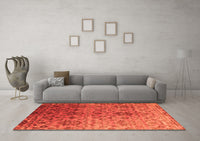 Machine Washable Abstract Orange Contemporary Rug, wshcon834org