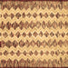 Square Abstract Brown Contemporary Rug, con835brn