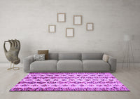 Machine Washable Abstract Purple Contemporary Rug, wshcon835pur