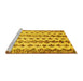 Sideview of Machine Washable Abstract Yellow Contemporary Rug, wshcon835yw