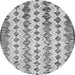 Machine Washable Abstract Gray Contemporary Rug, wshcon835gry