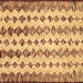 Square Machine Washable Abstract Brown Contemporary Rug, wshcon835brn