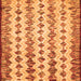 Serging Thickness of Abstract Orange Contemporary Rug, con835org