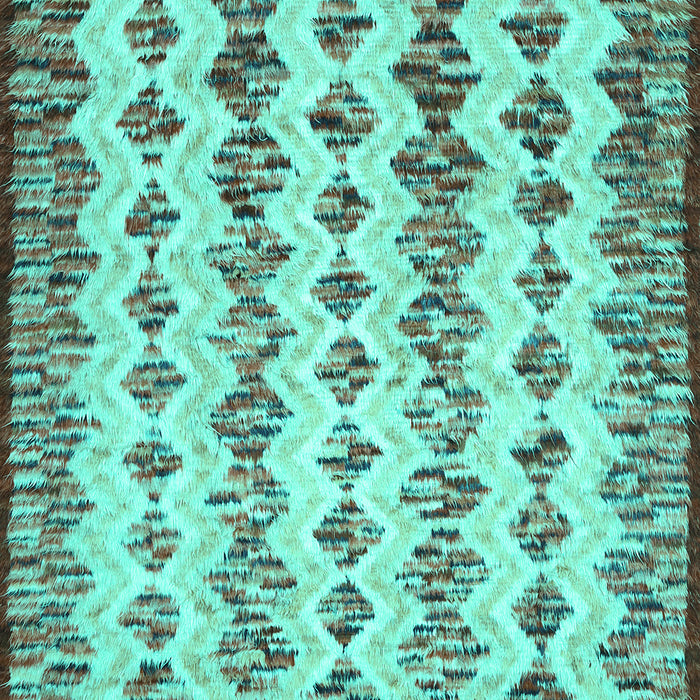 Abstract Turquoise Contemporary Rug, con835turq