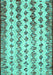 Machine Washable Abstract Turquoise Contemporary Area Rugs, wshcon835turq