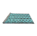 Sideview of Machine Washable Abstract Light Blue Contemporary Rug, wshcon835lblu