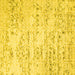 Square Solid Yellow Modern Rug, con836yw