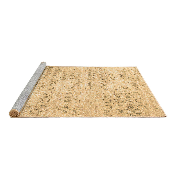 Sideview of Machine Washable Solid Brown Modern Rug, wshcon836brn