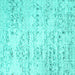 Square Solid Turquoise Modern Rug, con836turq