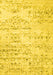 Machine Washable Solid Yellow Modern Rug, wshcon836yw