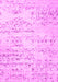 Machine Washable Solid Pink Modern Rug, wshcon836pnk