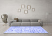 Machine Washable Solid Blue Modern Rug in a Living Room, wshcon836blu