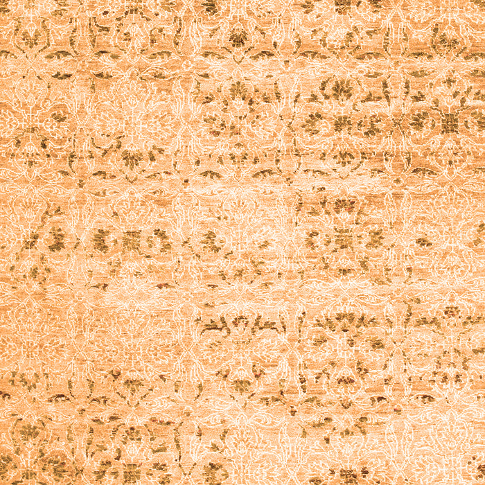 Solid Orange Modern Rug, con836org