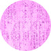 Round Solid Pink Modern Rug, con836pnk