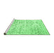 Sideview of Machine Washable Solid Emerald Green Modern Area Rugs, wshcon836emgrn