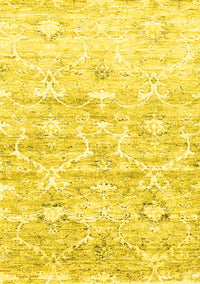 Abstract Yellow Contemporary Rug, con837yw