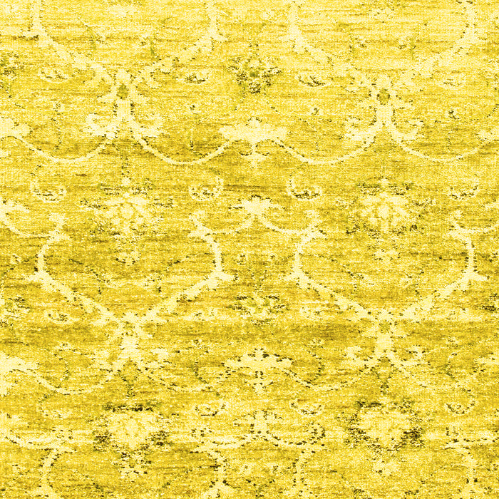 Abstract Yellow Contemporary Rug, con837yw