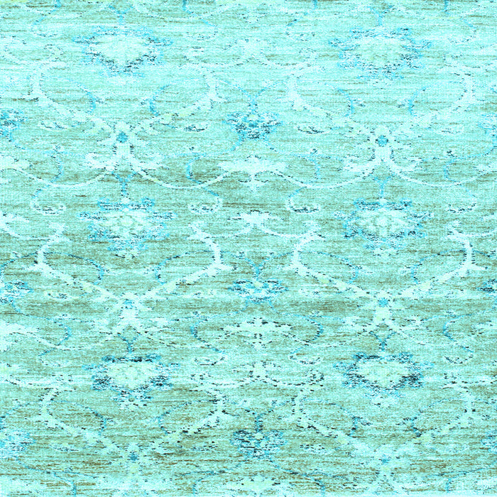 Square Abstract Light Blue Contemporary Rug, con837lblu